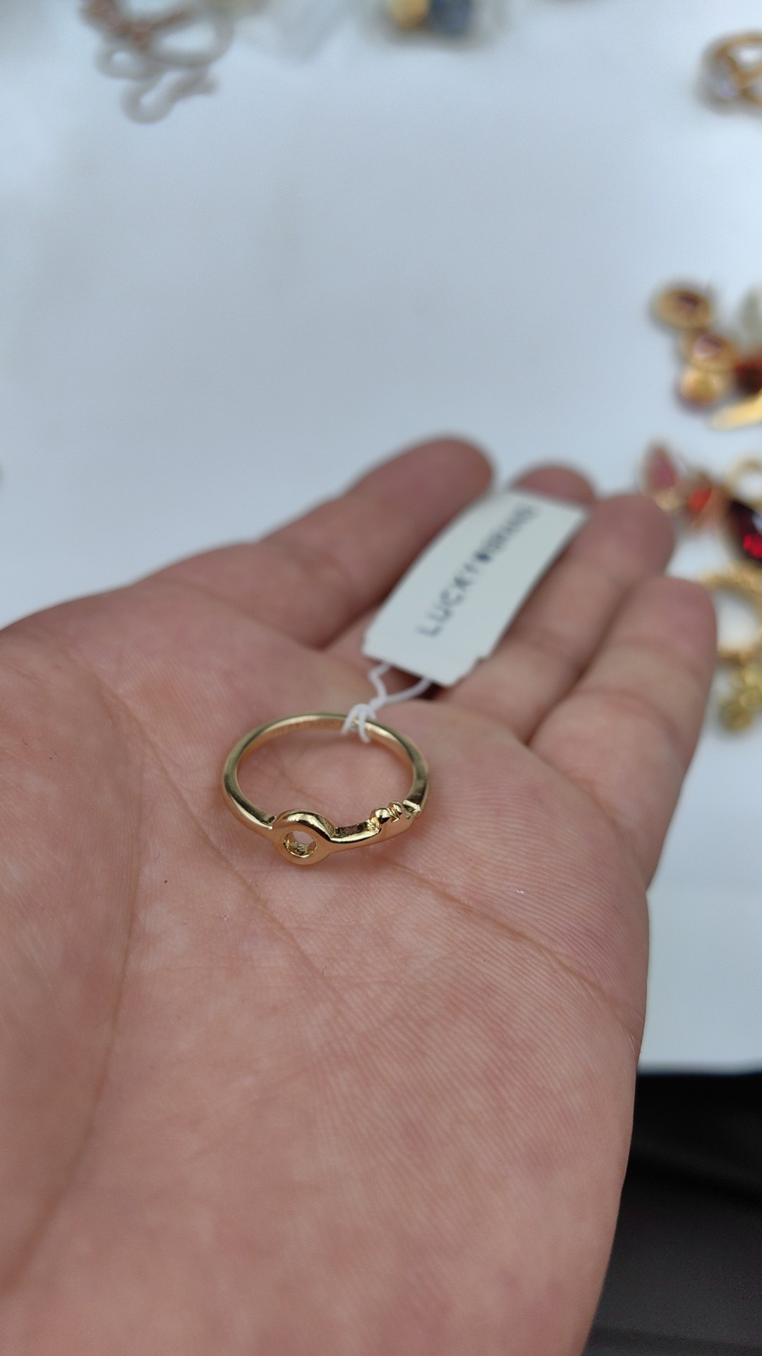 青岛外贸饰品高级打标LK无卡戒指指环福利款