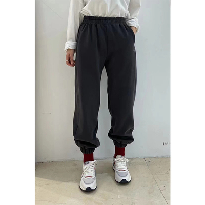 韩国代购breeze休闲裤宽松显瘦笑脸休闲加绒卫裤松紧腰束脚哈伦裤