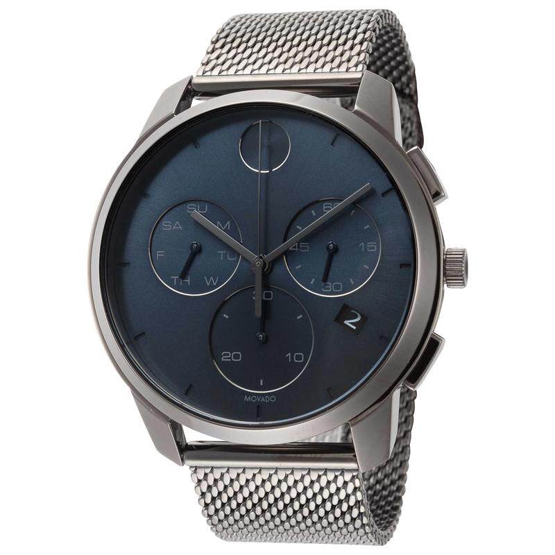 海外代购Movado/摩凡陀男士手表瑞士腕表计时码表日历显示不锈钢