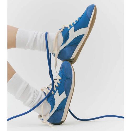 代购Diadora EQUIPE VELA SW迪亚多纳蓝色轻质复古防滑运动休闲鞋