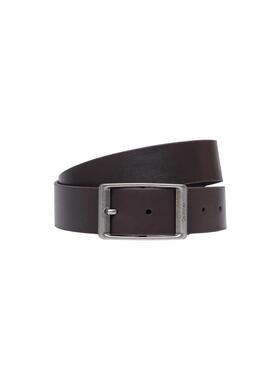 海外代购Calvin Klein/凯文克莱男士腰带棕色35MM日常搭配休闲