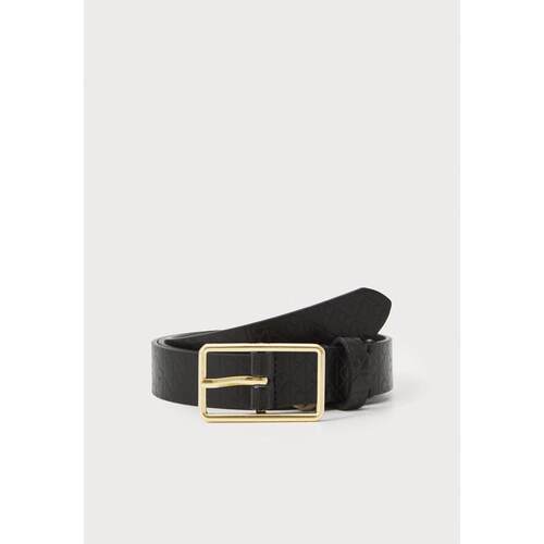 海外代购Calvin Klein/凯文克莱女士皮带针扣百搭黑色银色扣头