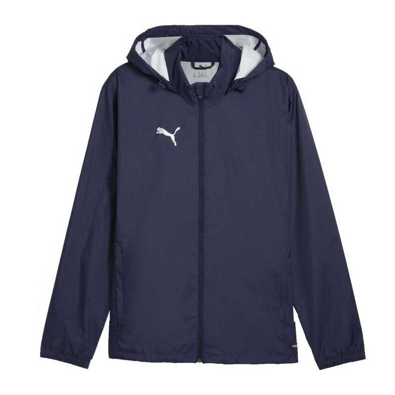 代购Puma彪马男士运动夹克防风防雨保暖透气带帽拉链开合深蓝色