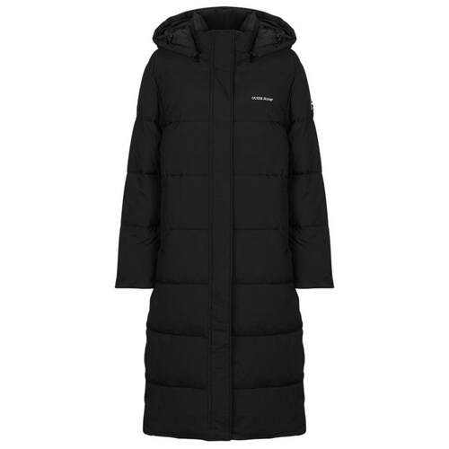 代购GUESS女士羽绒服保暖防风轻盈黑色连帽长款鹅绒冬季户外外套