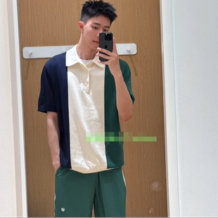 Polo衫 男 Sienna 运动T恤针织衫 Wilson 时尚 新款 Knit 拼色商务短袖