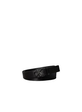 海外代购Calvin Klein/凯文克莱男士皮带黑色光面商务通勤