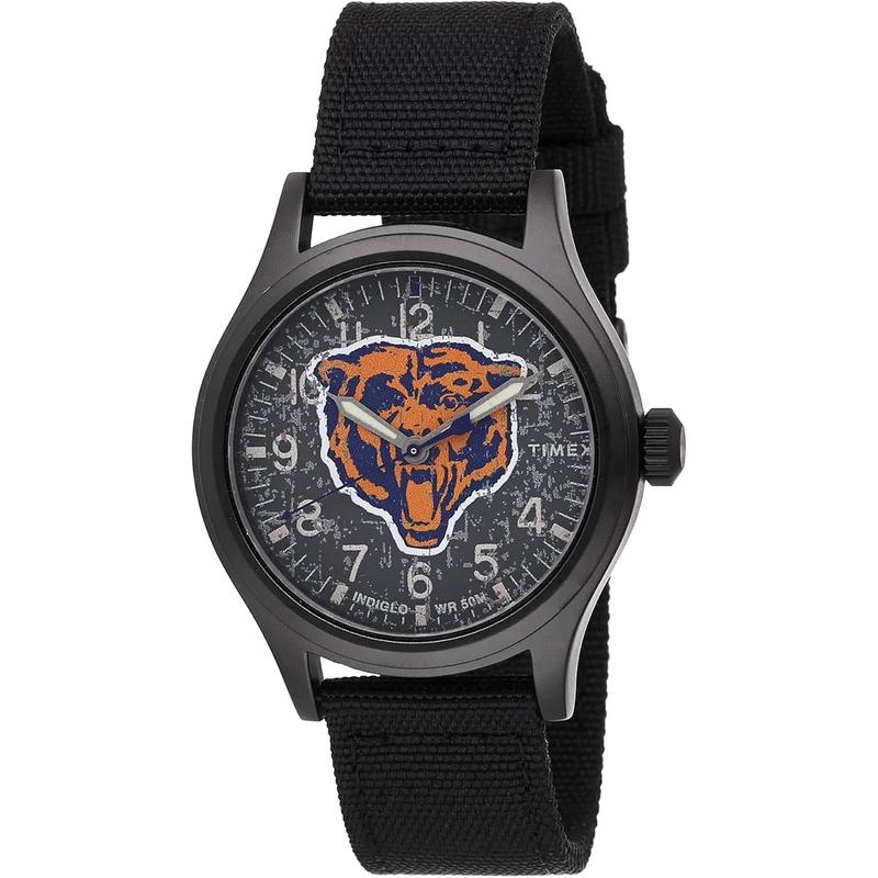 代购Timex天美时男士腕表计时夜光秒针阿拉伯数字织物带黑色