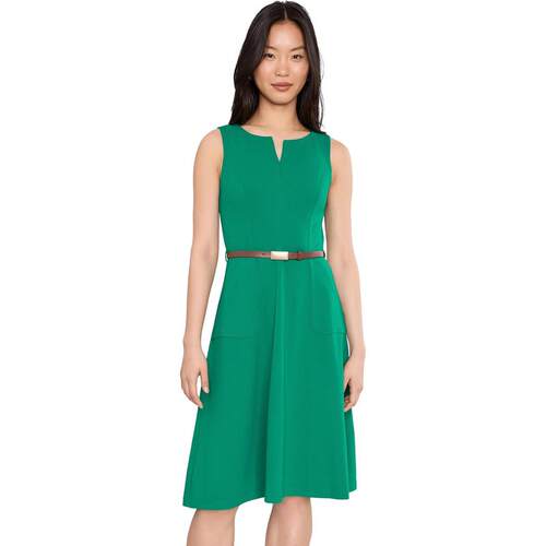 海外代购Calvin Klein/凯文克莱女士连衣裙大口袋配腰带无袖