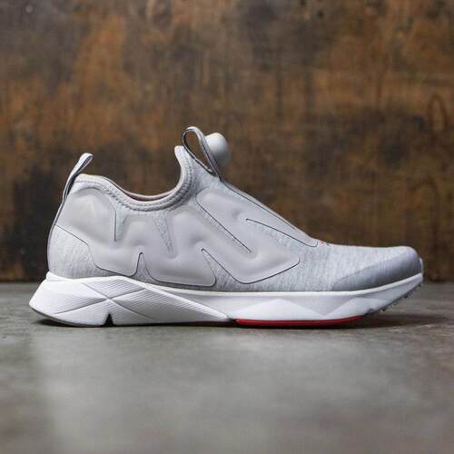 代购Reebok锐步男士运动板鞋轻便透气缓震易穿脱灰色织物鞋面
