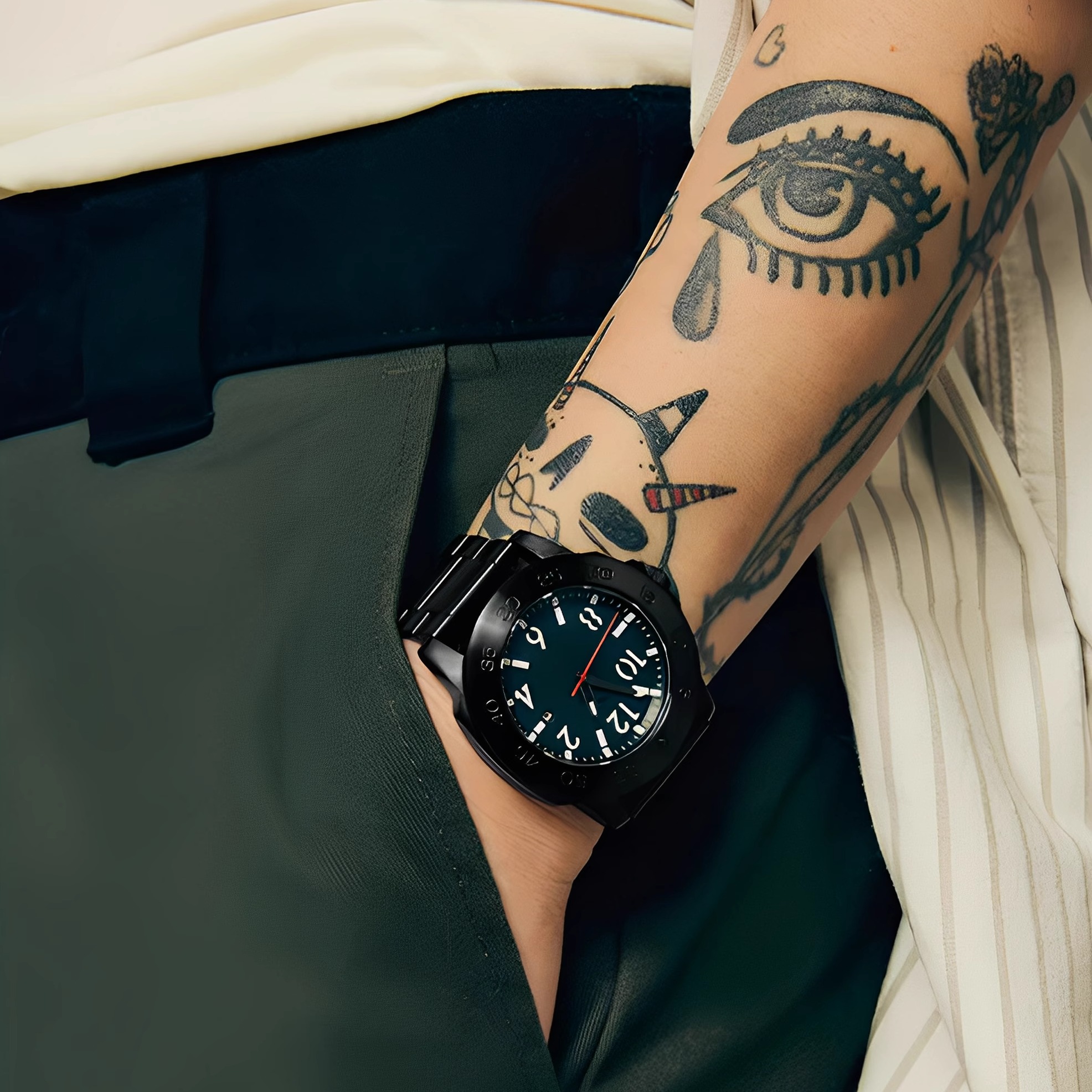 Nixon圆形石英手表男女款大表盘