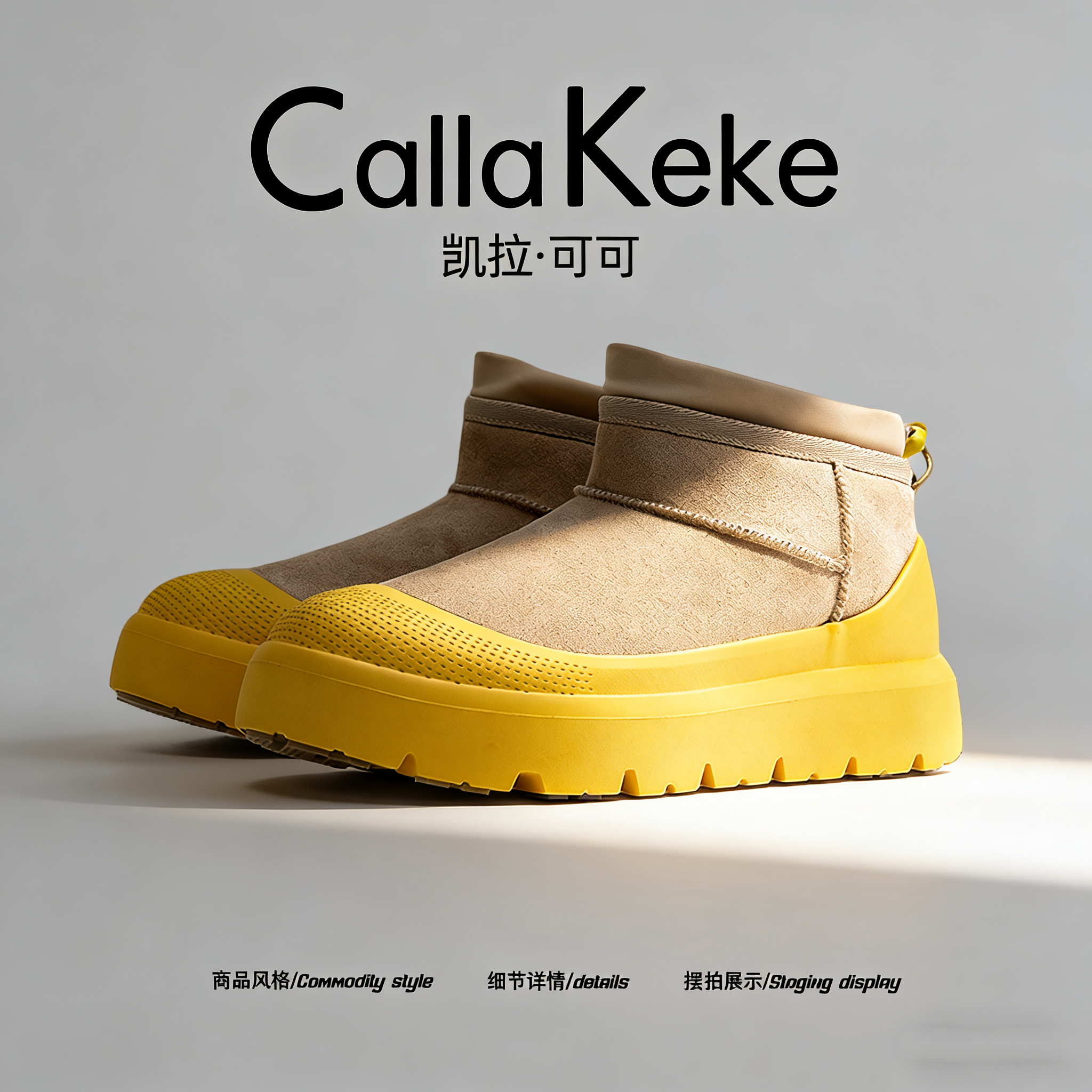 [美国轻奢]Calla Keke雪地靴男女款冬季2025新款加绒保暖休闲棉鞋