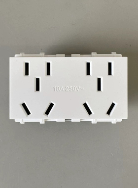 128型十孔电源插座 地插双五孔配件36x69mm