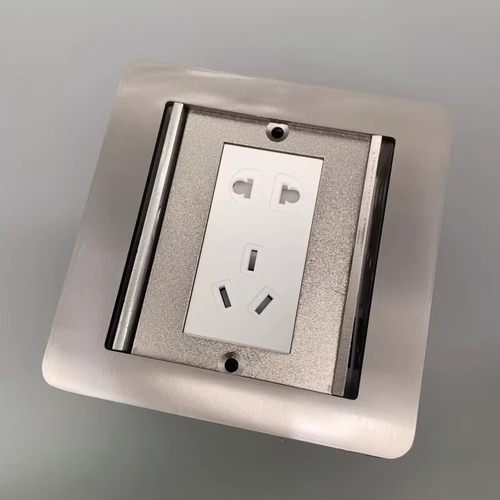 不锈钢双开门五孔地插