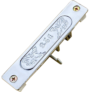 105孔距老式铝合金门窗钩锁老款推拉窗按锁勾锁移窗户栓锁扣配件