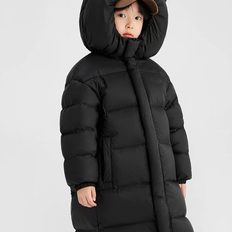2025冬季新款儿童棉服中长款男童女童加厚棉衣保暖连帽棉袄外套潮