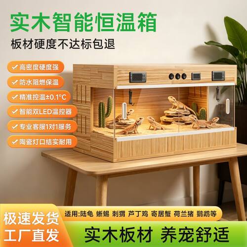 智能恒温饲养箱实木蜥蜴