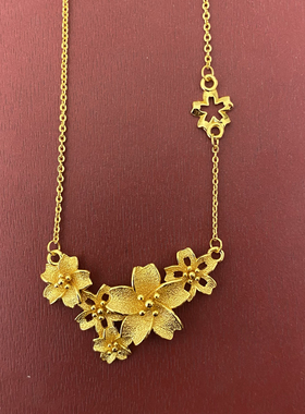 新中式国潮风古法三生花锁骨链三生三世牡丹花项链婚嫁首选