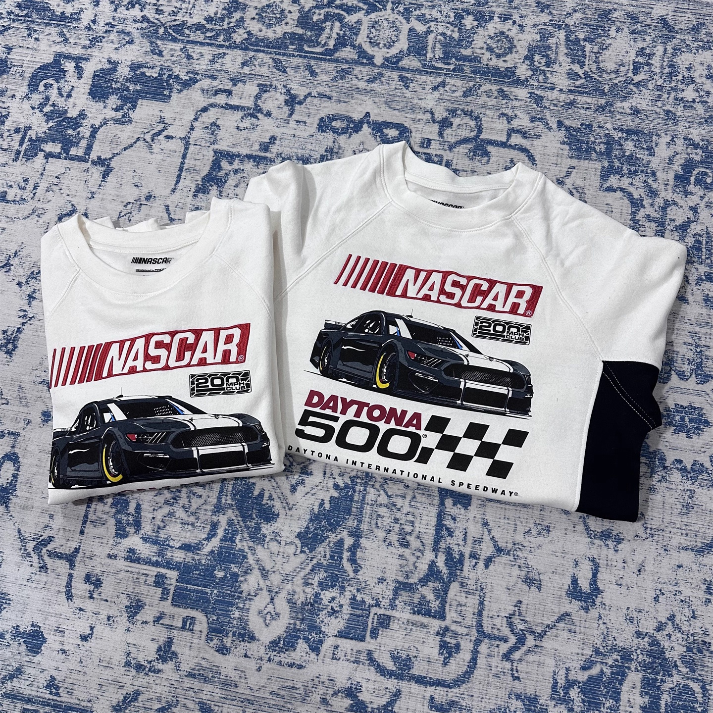 次品处理赛车NASCAR纳斯卡潮款印花长袖秋冬薄绒加绒圆领宽松卫衣