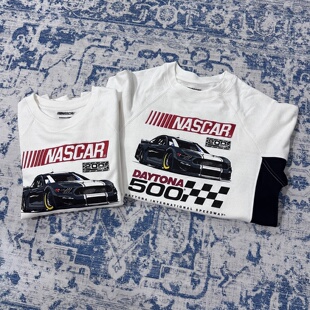 次品处理赛车NASCAR纳斯卡潮款印花长袖秋冬薄绒加绒圆领宽松卫衣