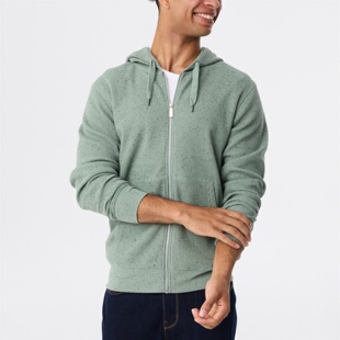 欧美单 allgood春秋华夫格宽松透气拉链开衫外套美式休闲连帽卫衣