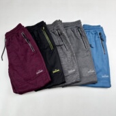 口袋拉链卫裤 复合绒收脚口宽松运动裤 加绒保暖透气运动长裤 秋冬款