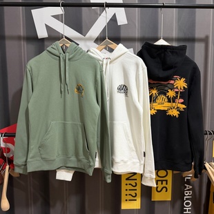 外贸澳洲单极限运动潮牌秋冬加绒连帽卫衣美式休闲宽松套头上衣男