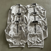 刺绣套头外套长袖 灰色半开襟立领卫衣男士 秋冬加绒宽松美式