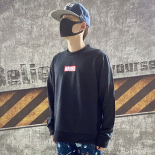 超值清仓处理 秋冬款加绒圆领套头卫衣刺绣小图情侣男女款潮上衣