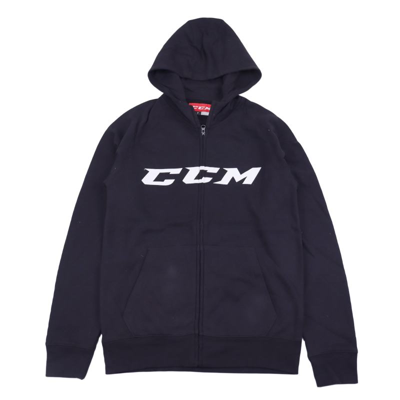 北美冰球运动装备CCM全拉链连帽外套冬季加绒保暖透气休闲卫衣男