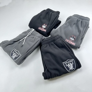 休闲运动束脚裤 突袭者康大双面摇粒绒裤 卫裤 加绒加厚大码 子男冬季