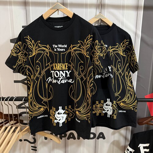 次品 SCARFACE疤面煞星TONY潮流美式休闲印花短袖宽松舒适圆领T恤