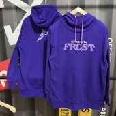 春秋款 休闲宽松套头潮流上衣 薄绒高领连帽卫衣MINNESOTA印花美式