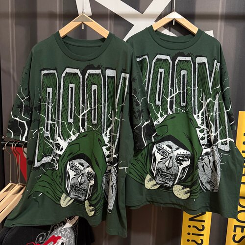 大码毁灭博士Doctor Doom潮流印花圆领短袖oversize慵懒风宽松T恤