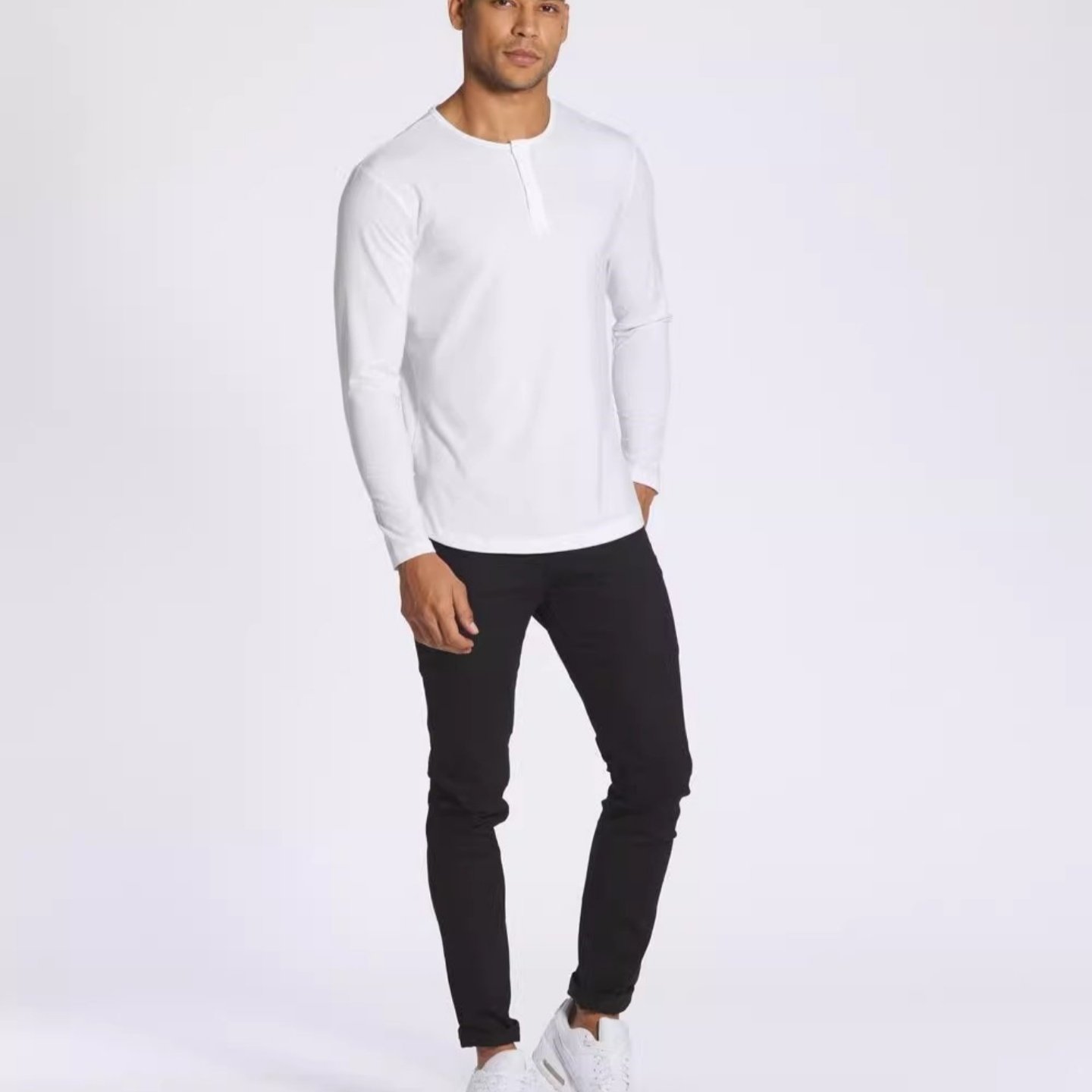 次品处理 运动长袖春夏男开襟门筒亨利领美式硬汉健身修身打底t恤,运动服/休闲服装,运动T恤,淘宝优惠券,粉丝福利购,淘宝优惠卷