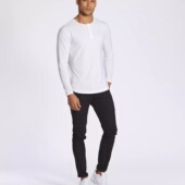 硬汉健身修身 春夏男开襟门筒亨利领美式 打底t恤 运动长袖 次品处理