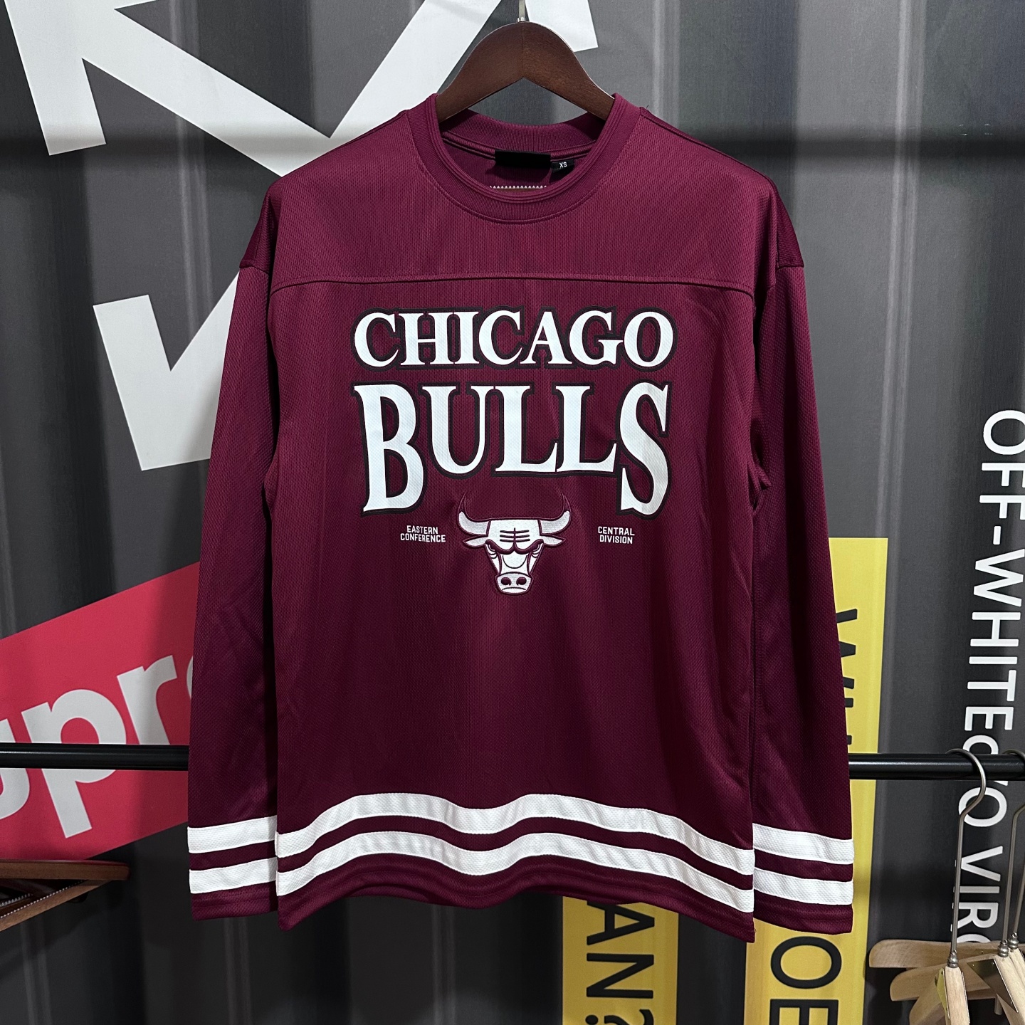 嘻哈套头球衣长袖西海岸网眼透气速干长袖美式刺绣Hiphop街舞T恤