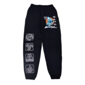 次品亏本处理降世神通印花卫裤 男秋冬薄绒七龙珠潮卡通运动休闲裤