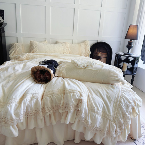 雕花绒被套保暖加厚毛绒少女床裙