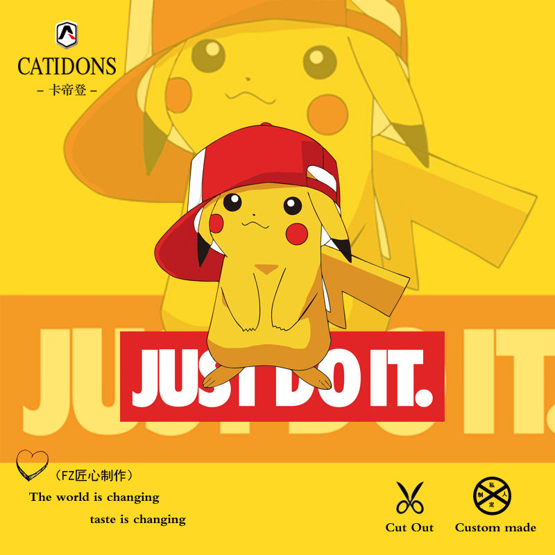 皮卡丘卫衣连帽秋冬款联名just do it潮牌网红情侣2020宽松外套男