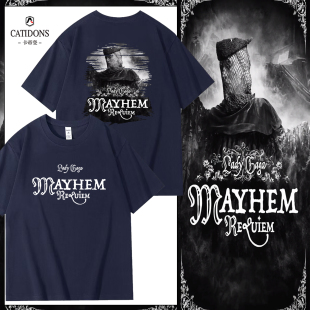 Lady GaGa新专辑Mayhem Requiem安魂曲演唱会周边短袖小怪兽t恤衫