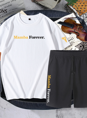 美娜同款曼巴短袖短裤 MAMBA FOREVER纪念科比精神T恤衫夏季套装