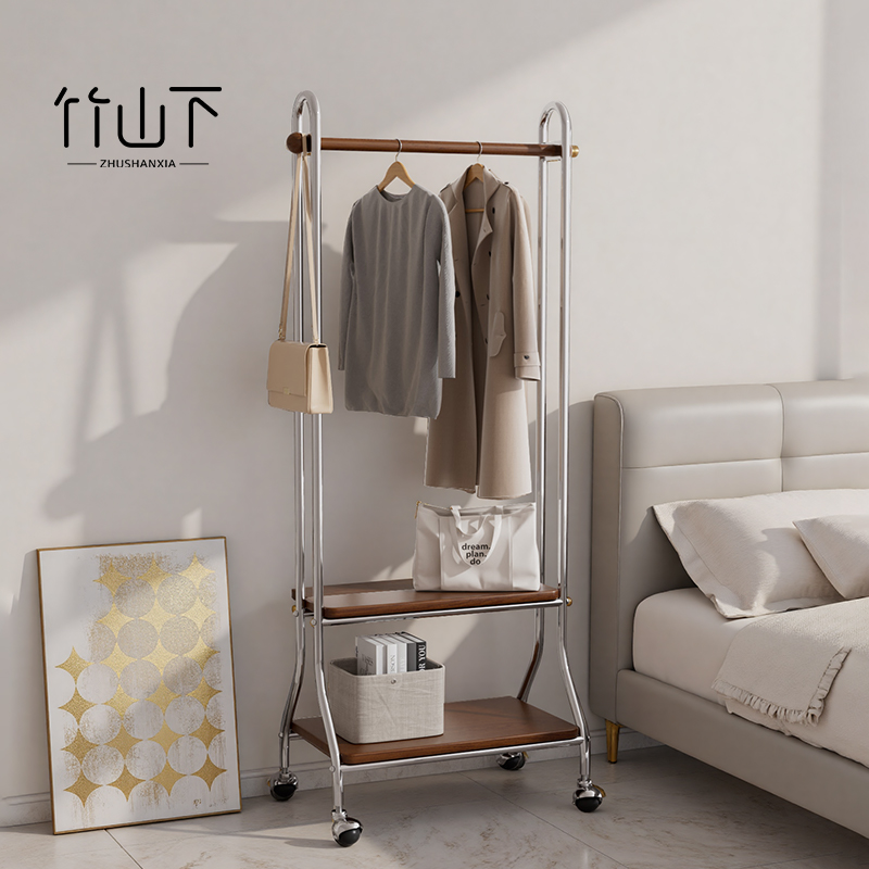 落地挂衣架卧室可移动金属衣帽架
