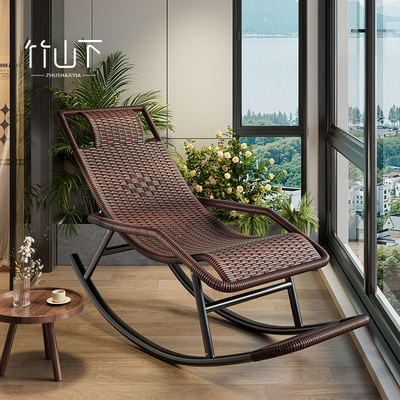 【手工藤编】可睡可躺午休躺椅