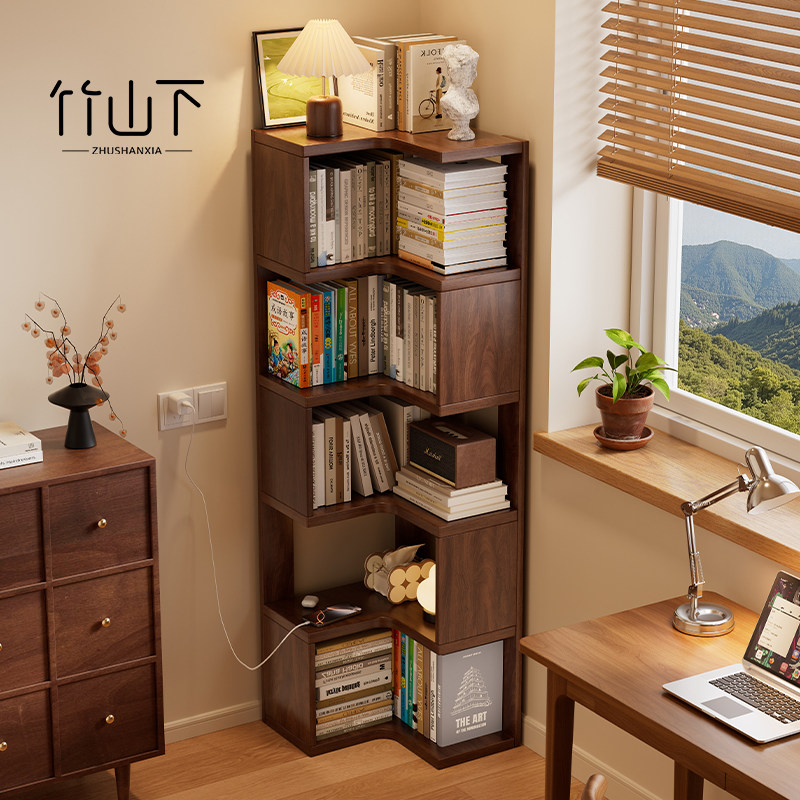 实木转角手办柜书架落地陈列展示柜儿童收纳柜家用手办模型置物架,住宅家具,家用陈列柜,淘宝优惠券,粉丝福利购,淘宝优惠卷