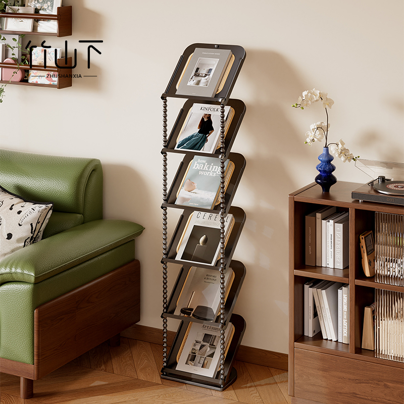 报刊架落地报刊杂志置物架报纸架宣传册展示架资料架斜放式书报架