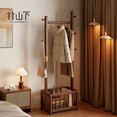 实木落地挂衣架家用卧室不占空间衣帽架客厅办公室高级感次净衣架