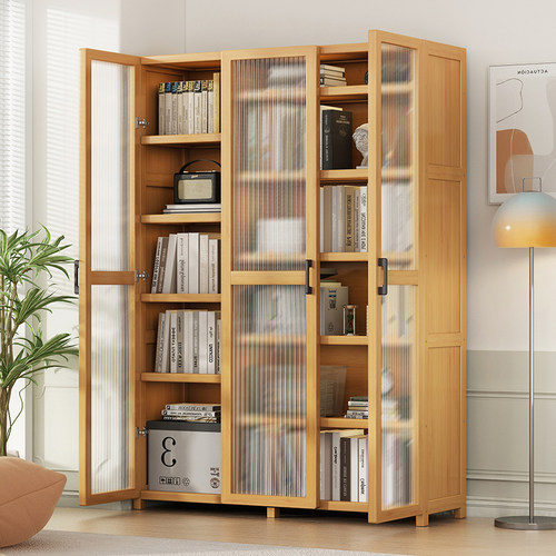 大容量经济型防尘带门书柜