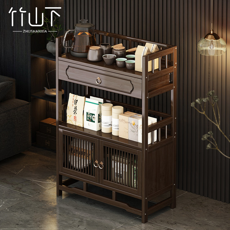 茶水柜置物架茶柜新中式博古架茶叶茶边客厅竹子餐边柜储物边柜子,住宅家具,餐边柜,淘宝优惠券,粉丝福利购,淘宝优惠卷