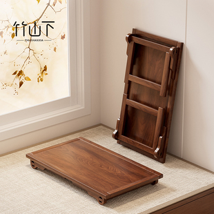 飘窗小桌子阳台小茶桌2025新款折叠茶几实木榻榻米炕桌小型泡茶桌