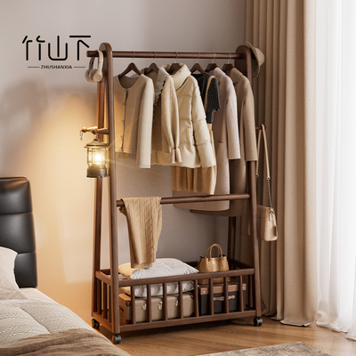 实木落地式挂衣架衣帽架